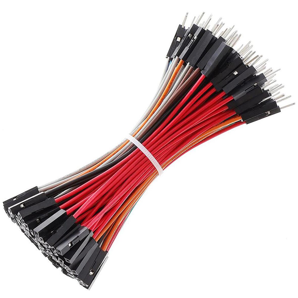 Çok Renkli 10cm 20 Adet 24AWG Erkek – Dişi Breadboard Jumper Kablosu