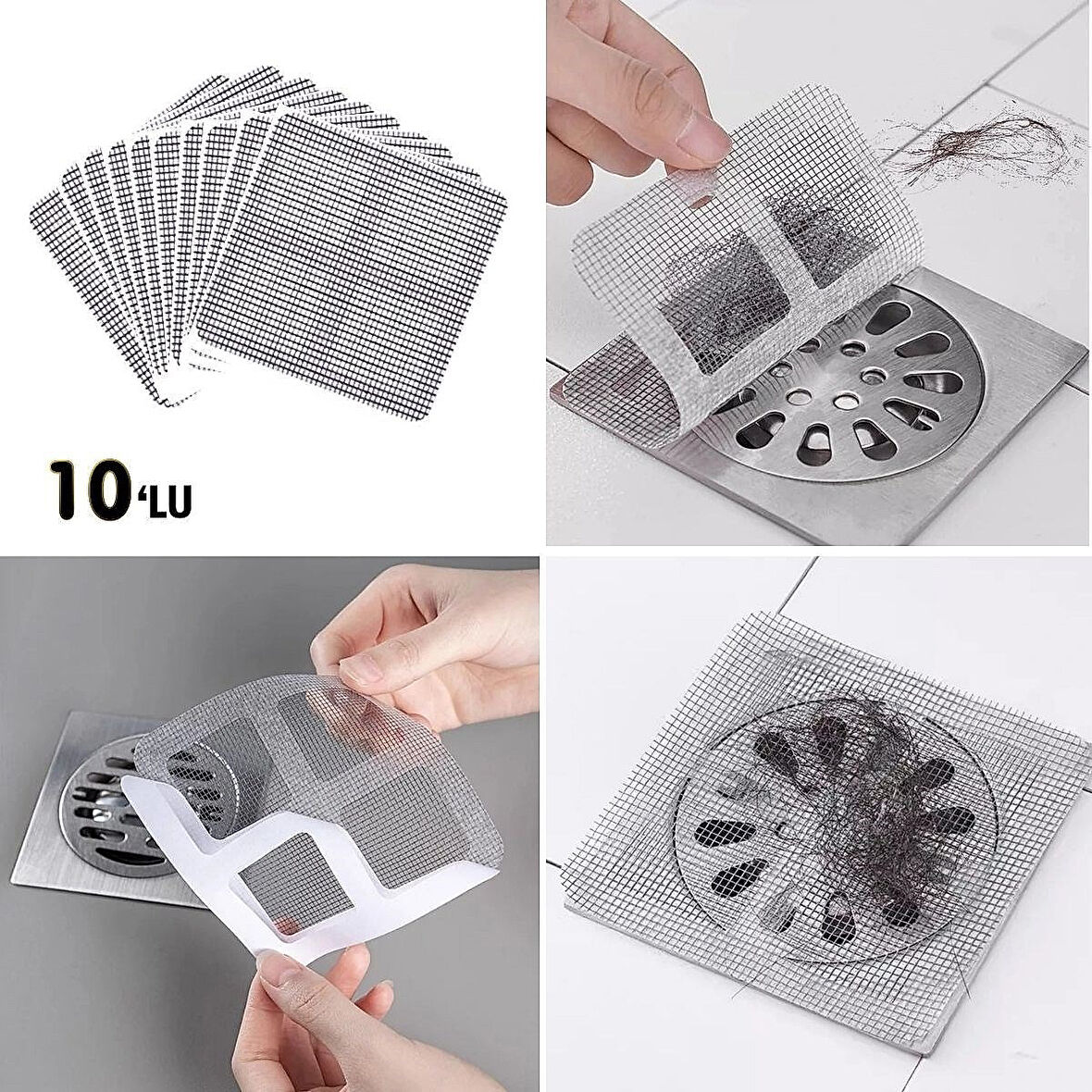 10'lu Banyo Mutfak Lavabo Gider Filtresi (Koku ve Haşere Önleyici)