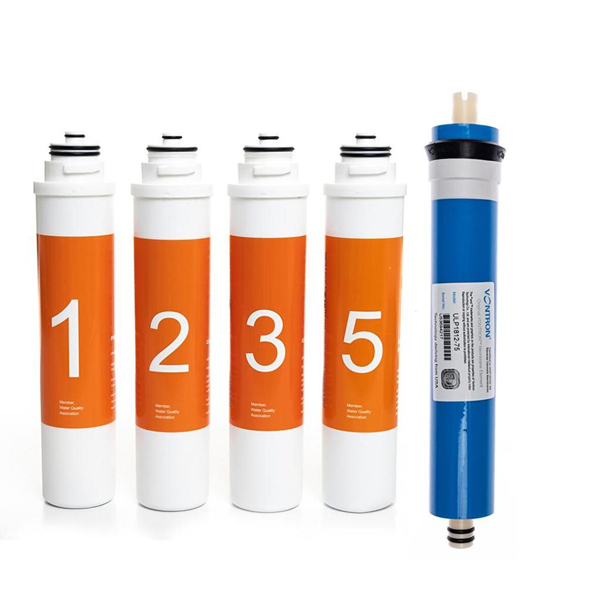 Sulook Waterlife Su Arıtma Cihazı Uyumlu Tak-Çevir 5'li Filtre Seti, Vontron Membranlı
