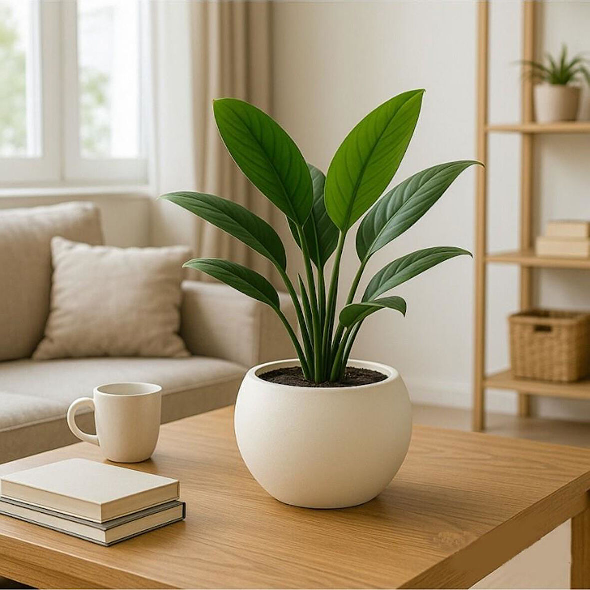 Omnipazar SO-KURS1 Dekoratif Modern Yuvarlak Küre Saksı 7.5 litre No 1 
