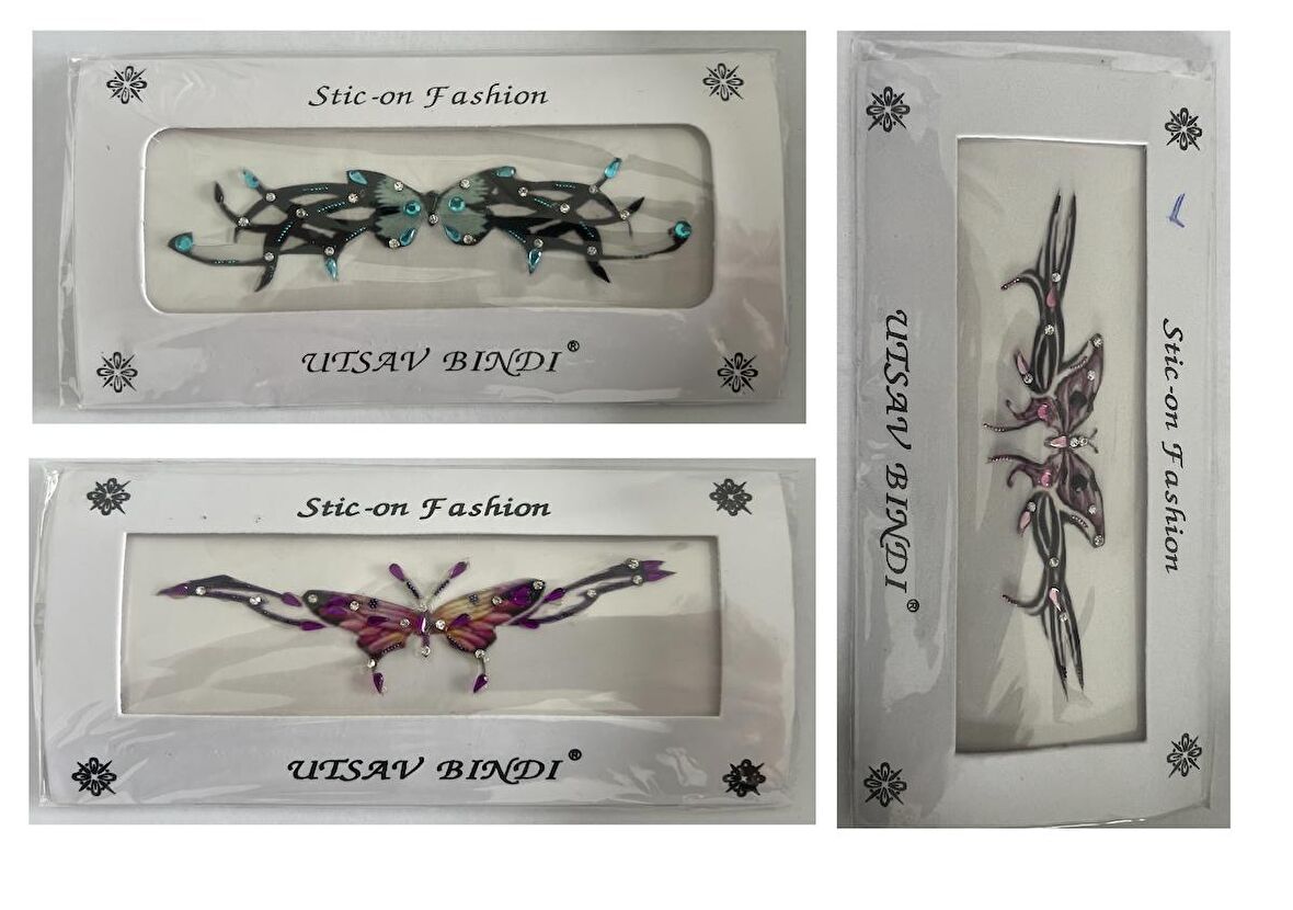 Taşlı Yapıştırma Dövme 3 Adet Birden Set6