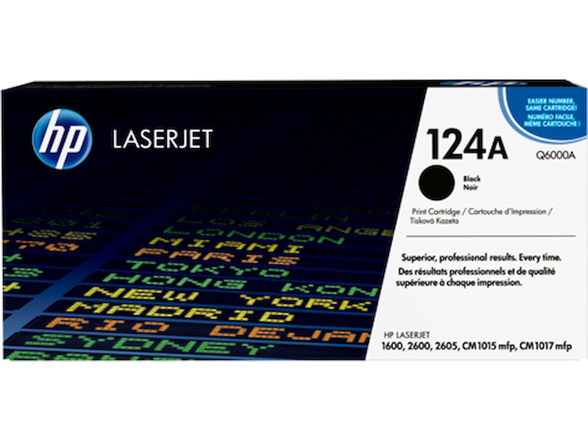 HP Q6000A (124A) Siyah Black  Orjinal Toner Laserjet 1600