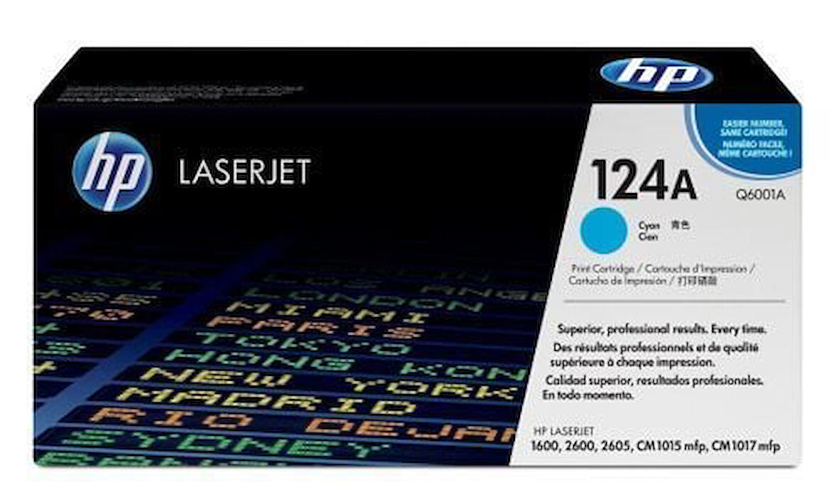 HP Q6001A (124A) Mavi Cyan Orjinal Toner Laserjet 1600 KUTU HASARLI