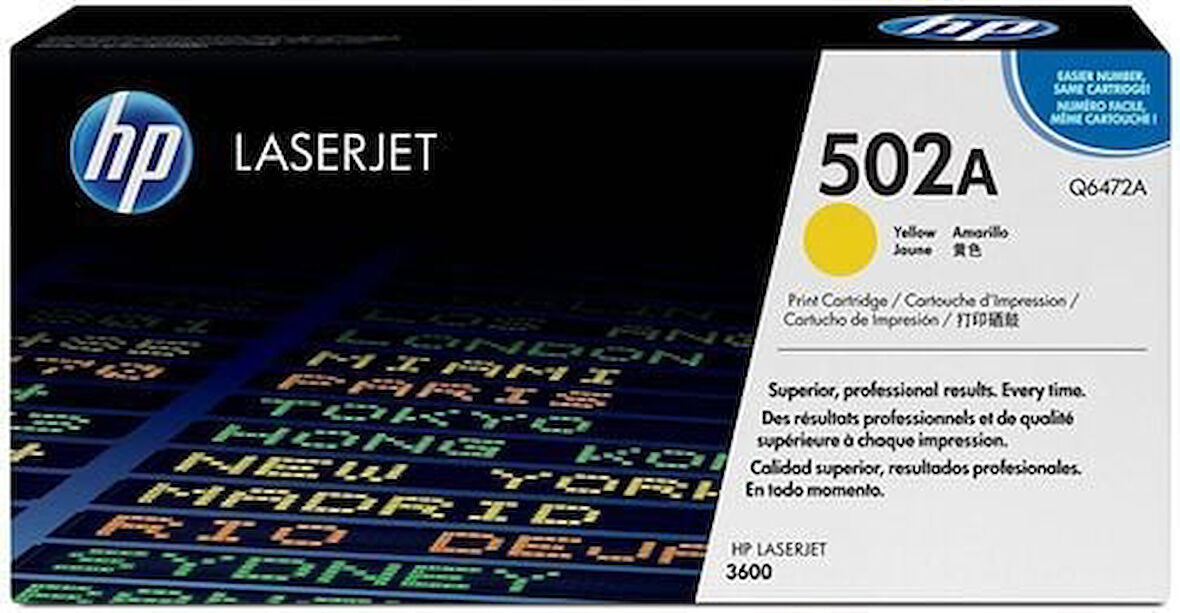 HP Q6472A (502A) Sarı Yellow Orjinal Toner Laserjet 3600 KUTUSUZ