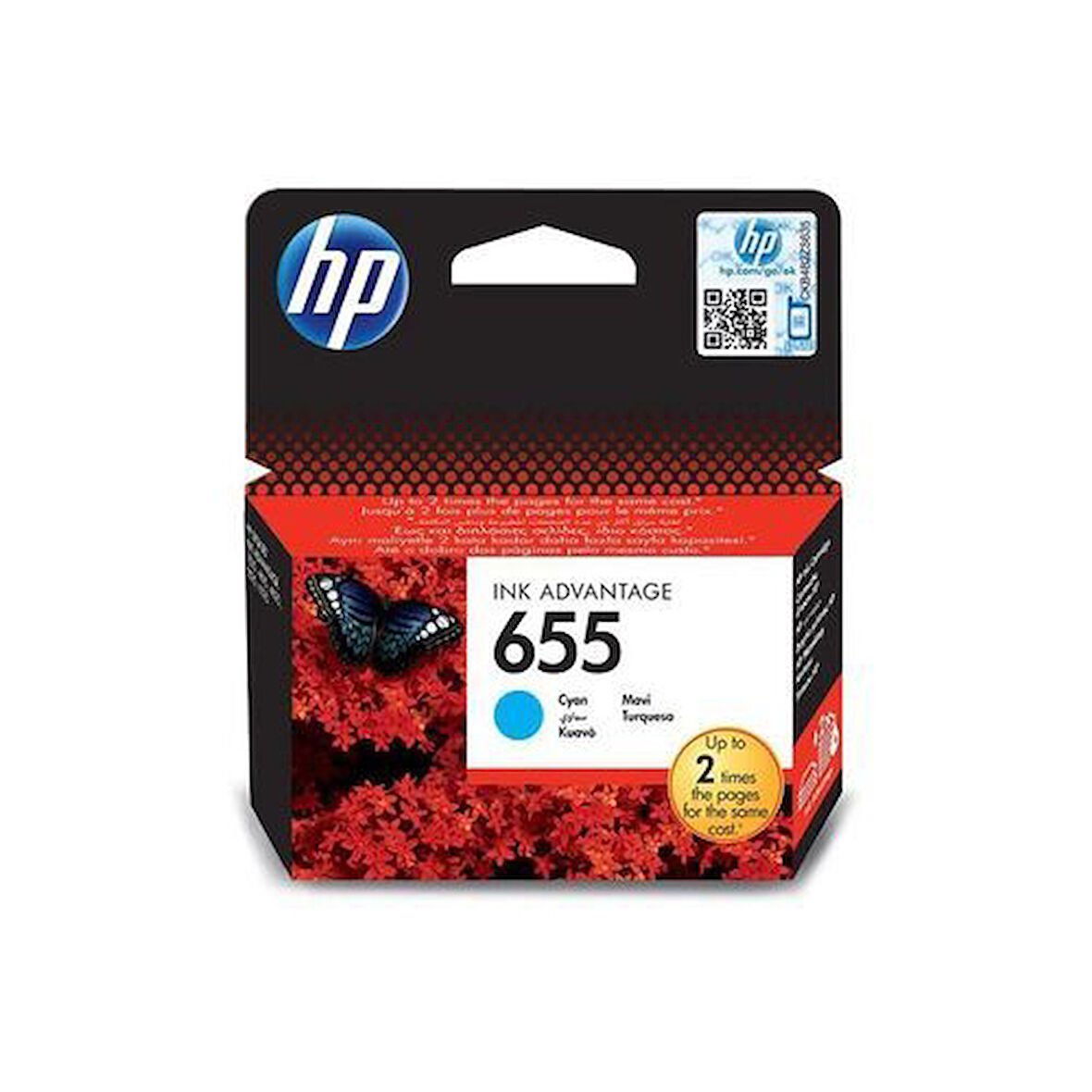 HP CZ110AE (655) Mavi Cyan Orjinal Kartuş Deskjet 3525 ESKİ TARİHLİ