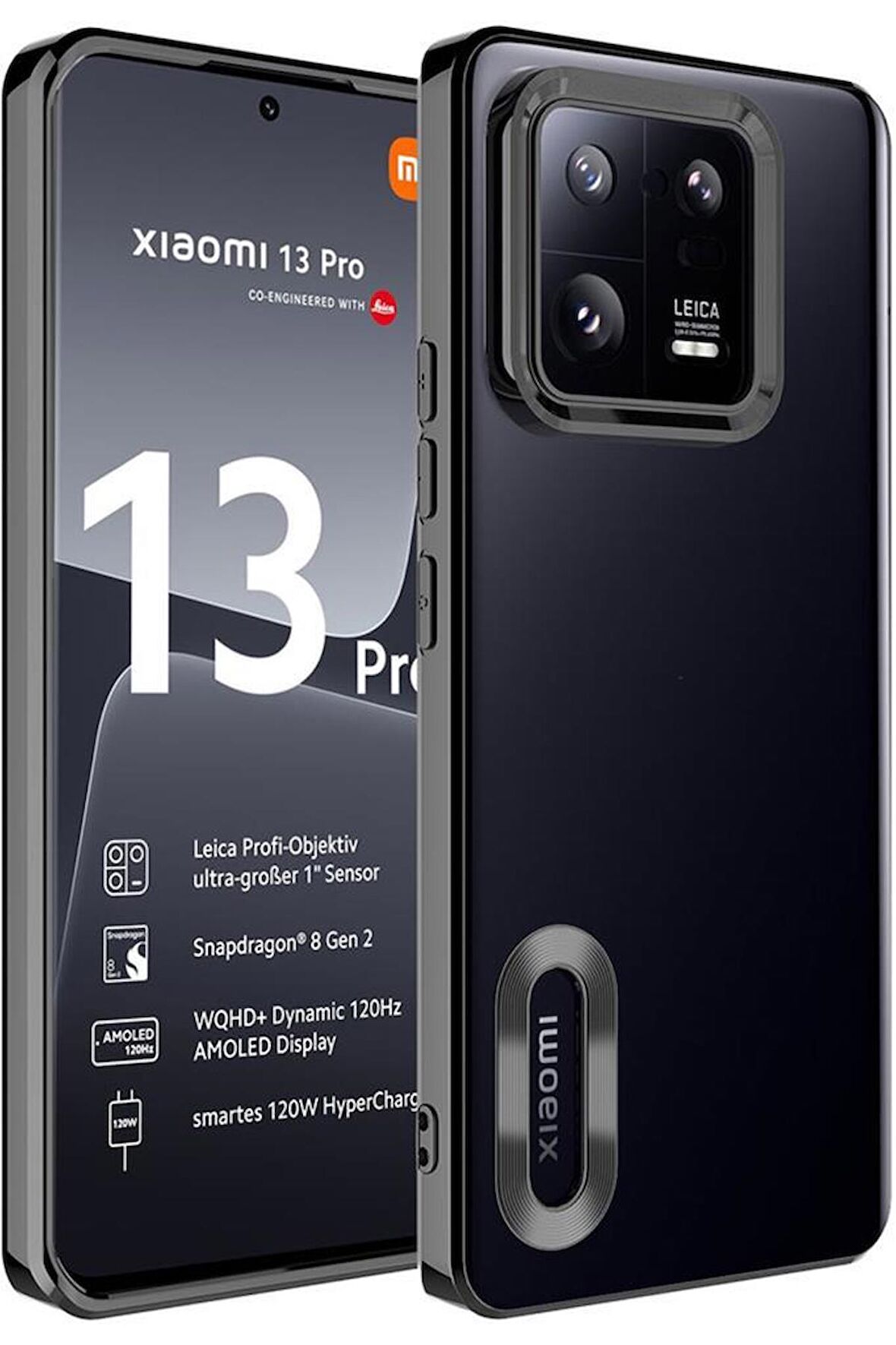 Xiaomi Mi 13 Pro Kılıf Köşeleri Renkli Şeffaf Kamera Korumalı Silikon Luxury Kapak