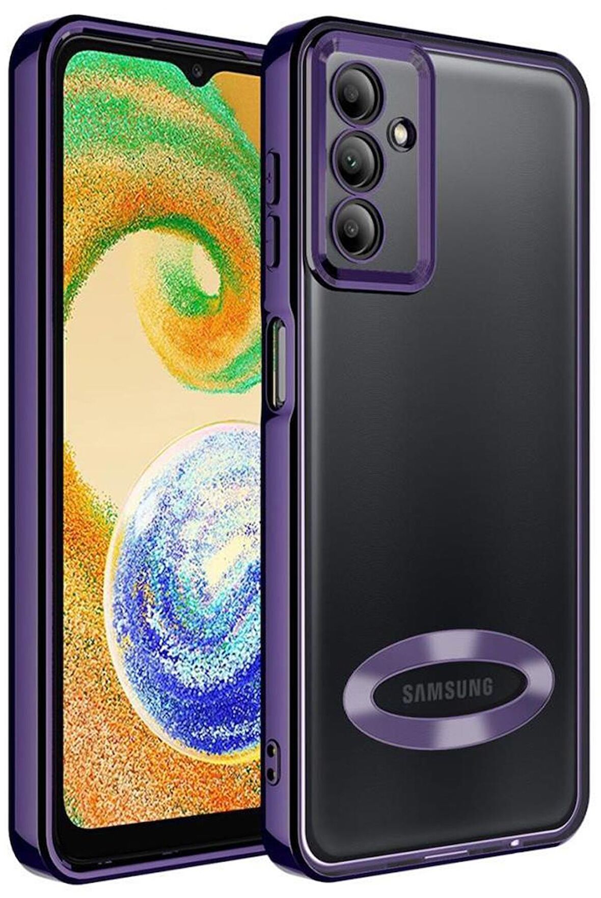 Galaxy A34 Kılıf Köşeleri Renkli Şeffaf Kamera Korumalı Silikon Luxury Kapak