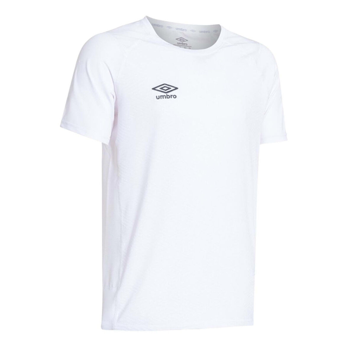 Umbro  Erkek Siyah Solo Training bisiklet Yaka Tişört TF-0167- Beyaz