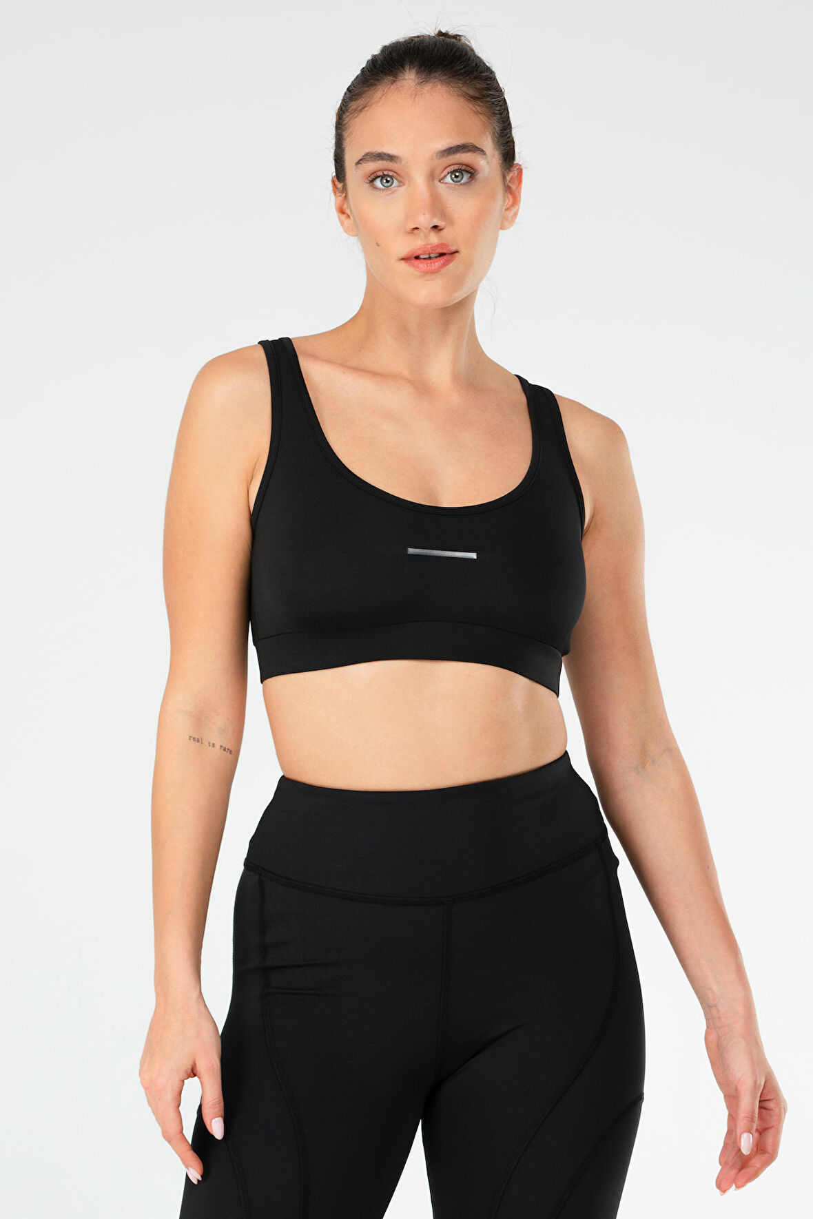 Speedlife Siyah Slim Fit Micro Açık Yaka Kadın Sporcu Sütyeni Bra SF0639 | XL