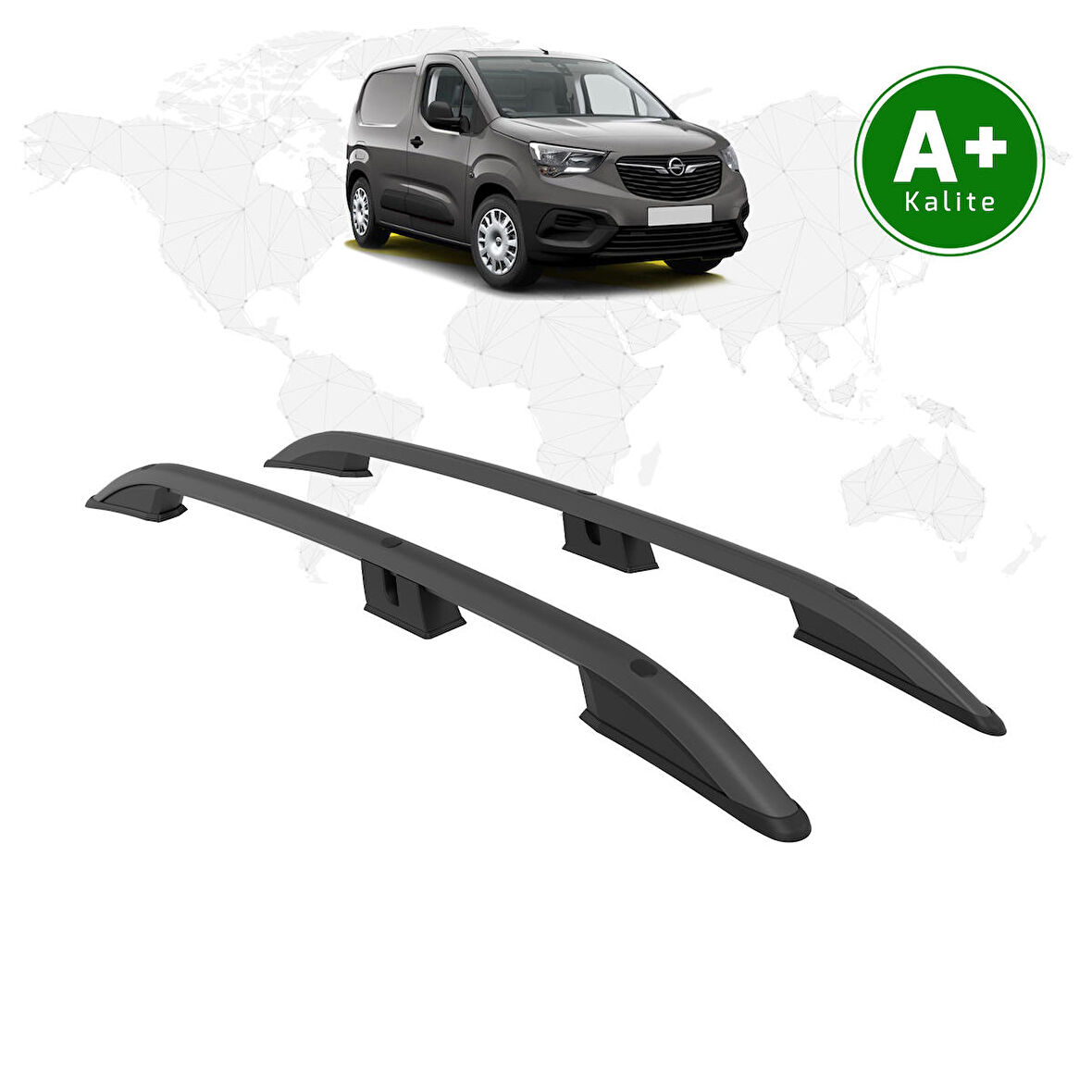 Opel Combo Panelvan Tavan Çıtası Uzun Şasi 2019 Model ve Sonrası Siyah