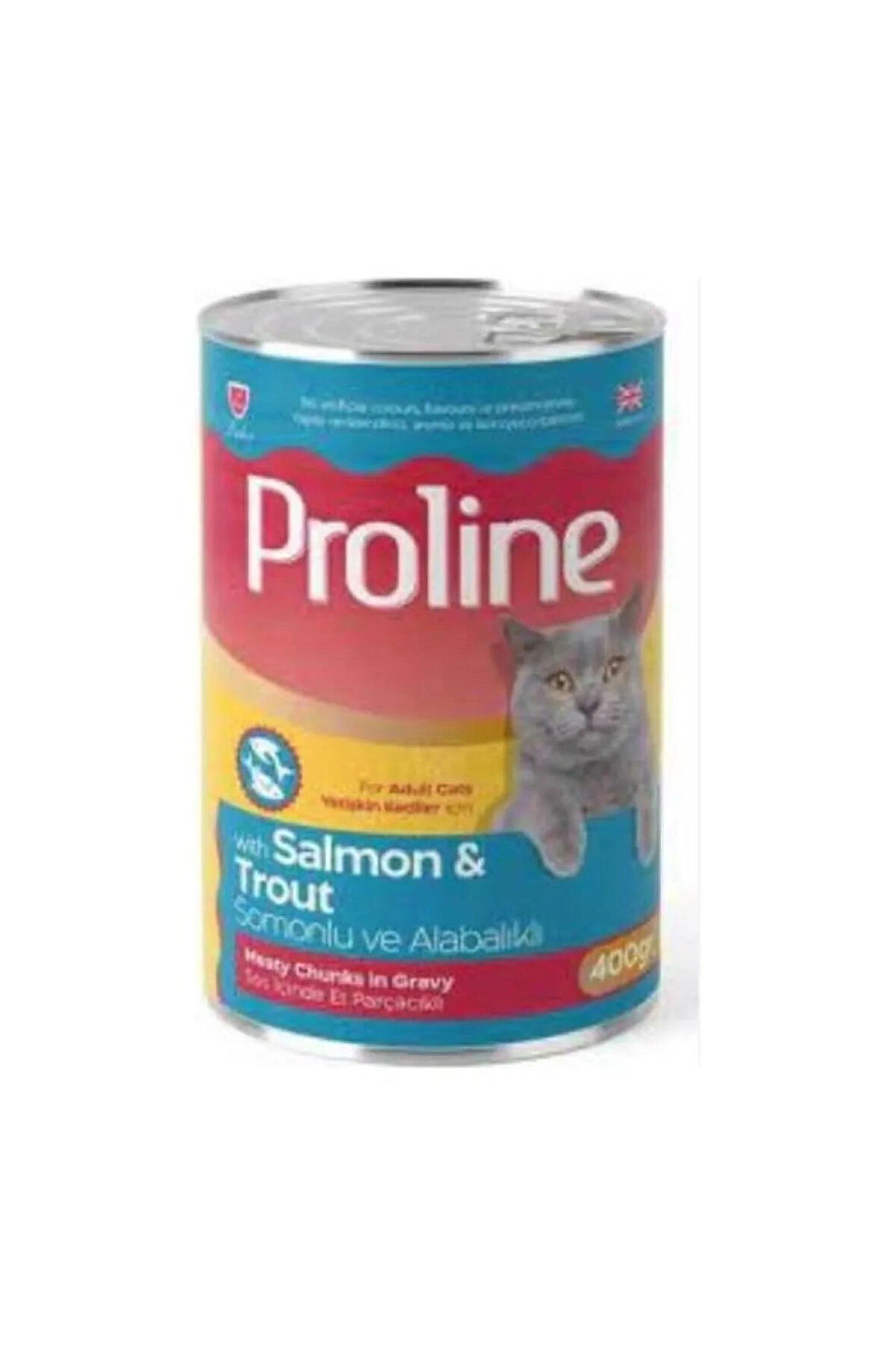 Proline Somonlu ve Alabalıklı Gravy Yetişkin Kedi Konserve Maması 400 gr x 6 adet