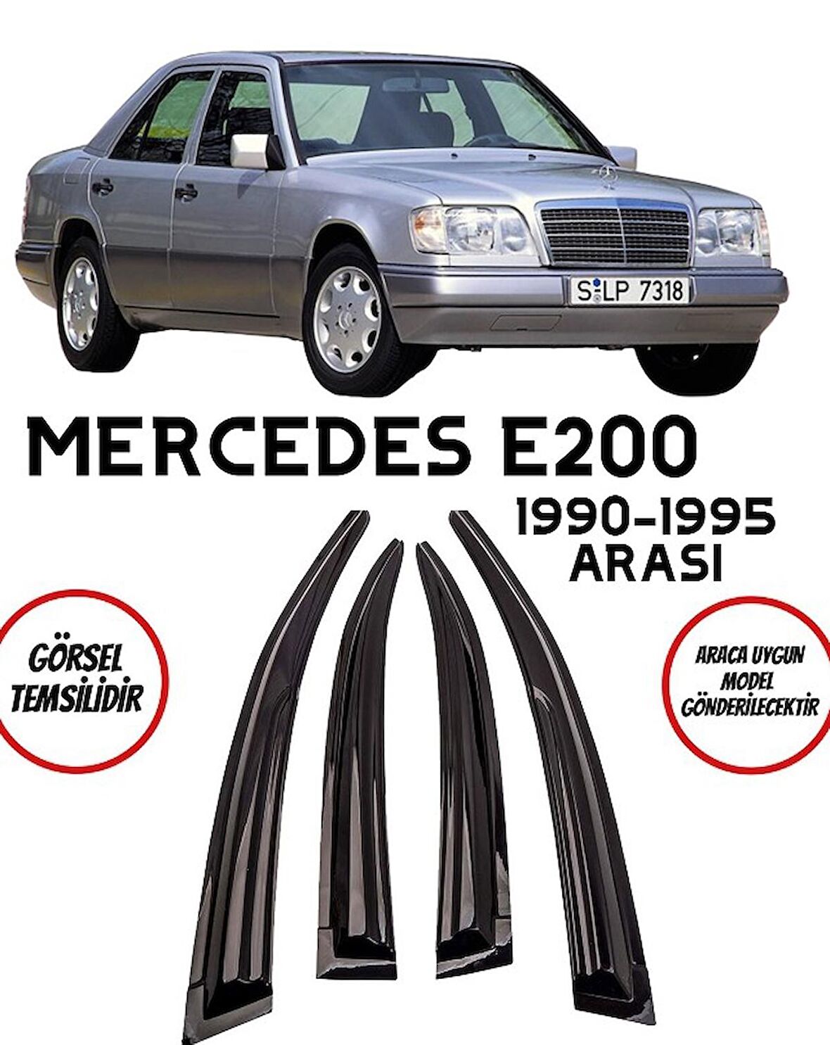 Balp Mercedes E200 Cam Rüzgarlığı 4lü 1990-1995 Arası