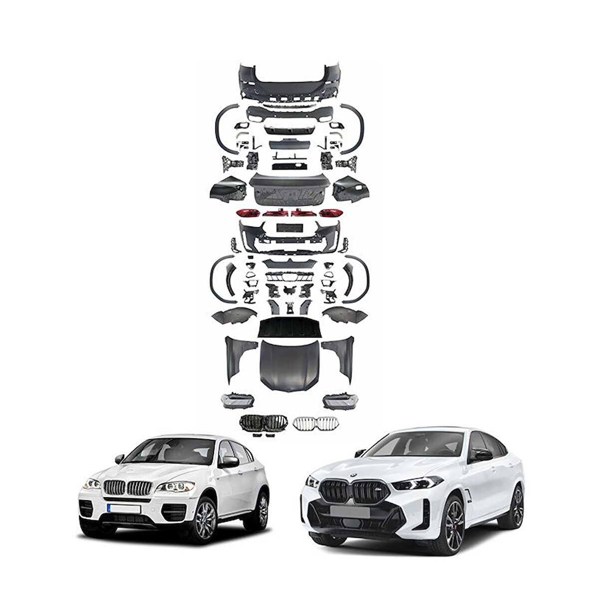 AUTOGP  Bmw x6 e71 to g06 dönüşüm body kit seti full facelift 2008 / 2014