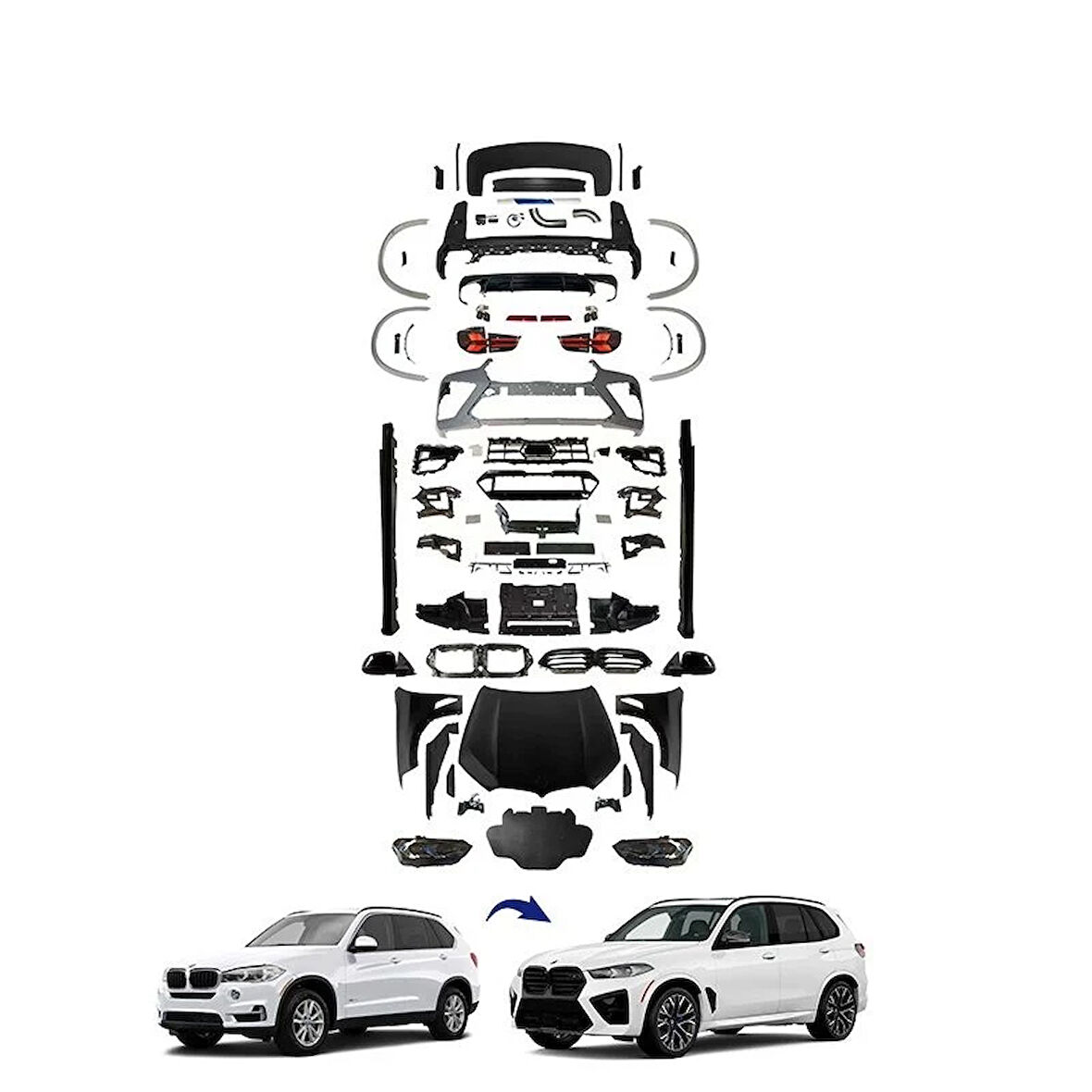 AUTOGP  Bmw x5 F15 to g05 dönüşüm body kit seti full facelift 2012 / 2017