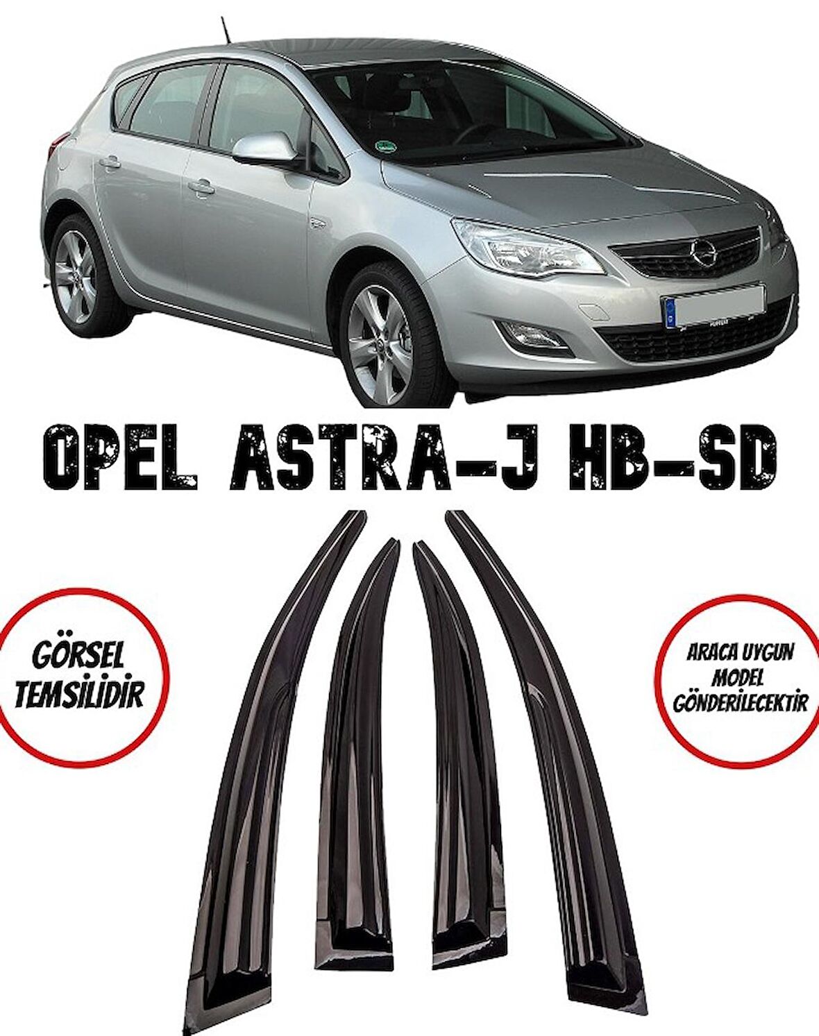 Balp Opel Astra J Cam Rüzgarlığı 4lü
