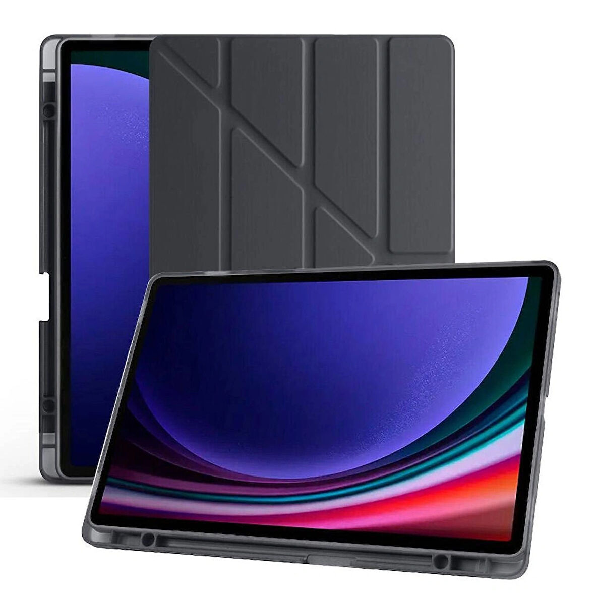 Samsung Galaxy Tab S6 Lite 2024 P610 P617 P620 10.4 Kalem Bölmeli, Smart Cover, Stand Özellikli, Pu Deri Koruyucu Kılıf