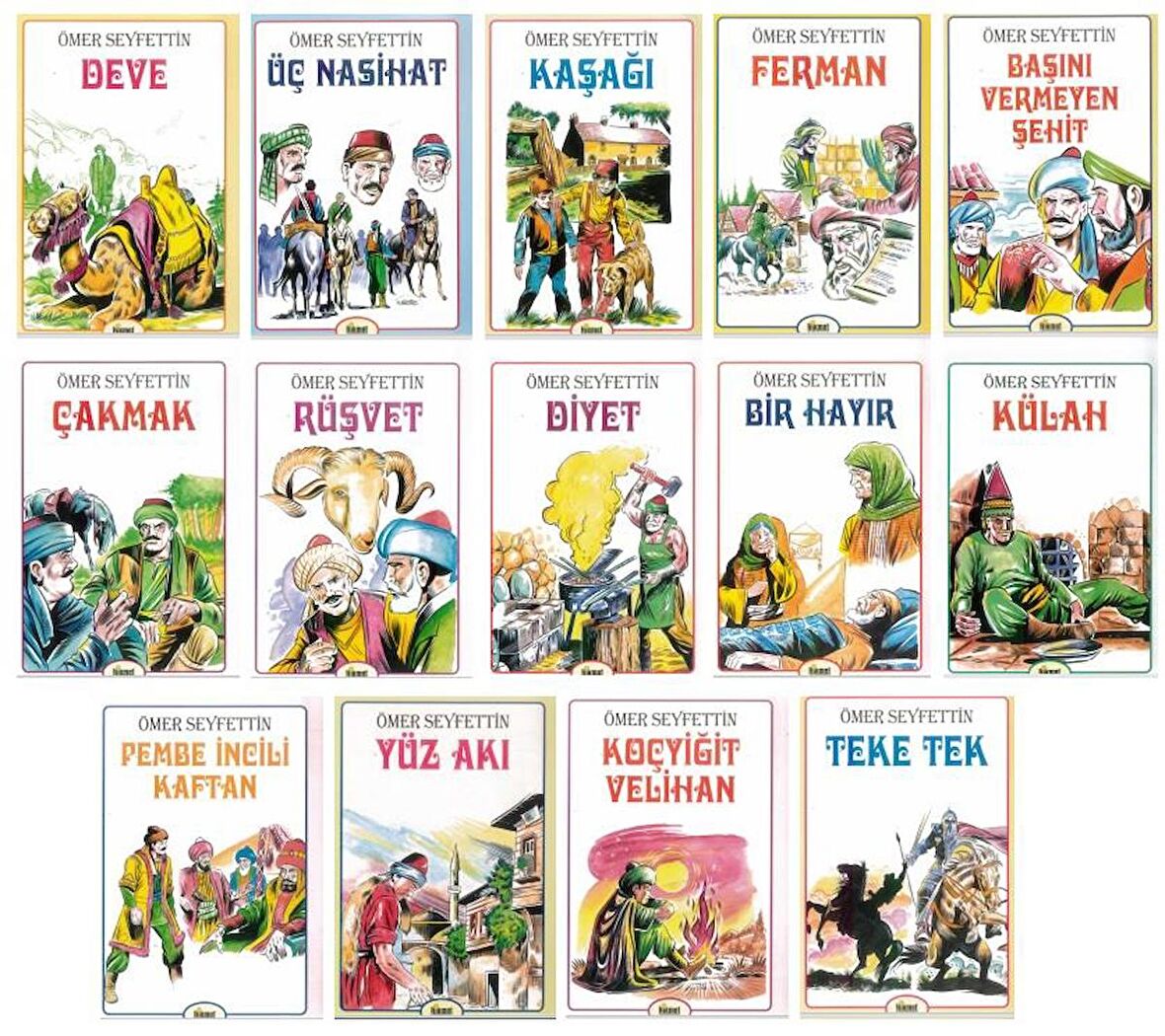 Hikmet 2. ve 3. Sınıf Ömer Seyfettin Seti  Büyük Boy 14 Kitap