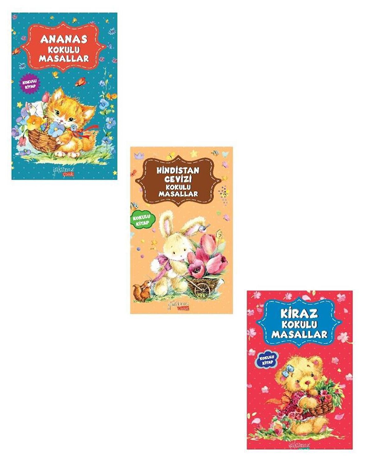 Kokulu Masallar Seti Yeni Kapak 3 Kitap (Ananas Kokulu-Hindistan Kokulu-Kiraz Kokulu)