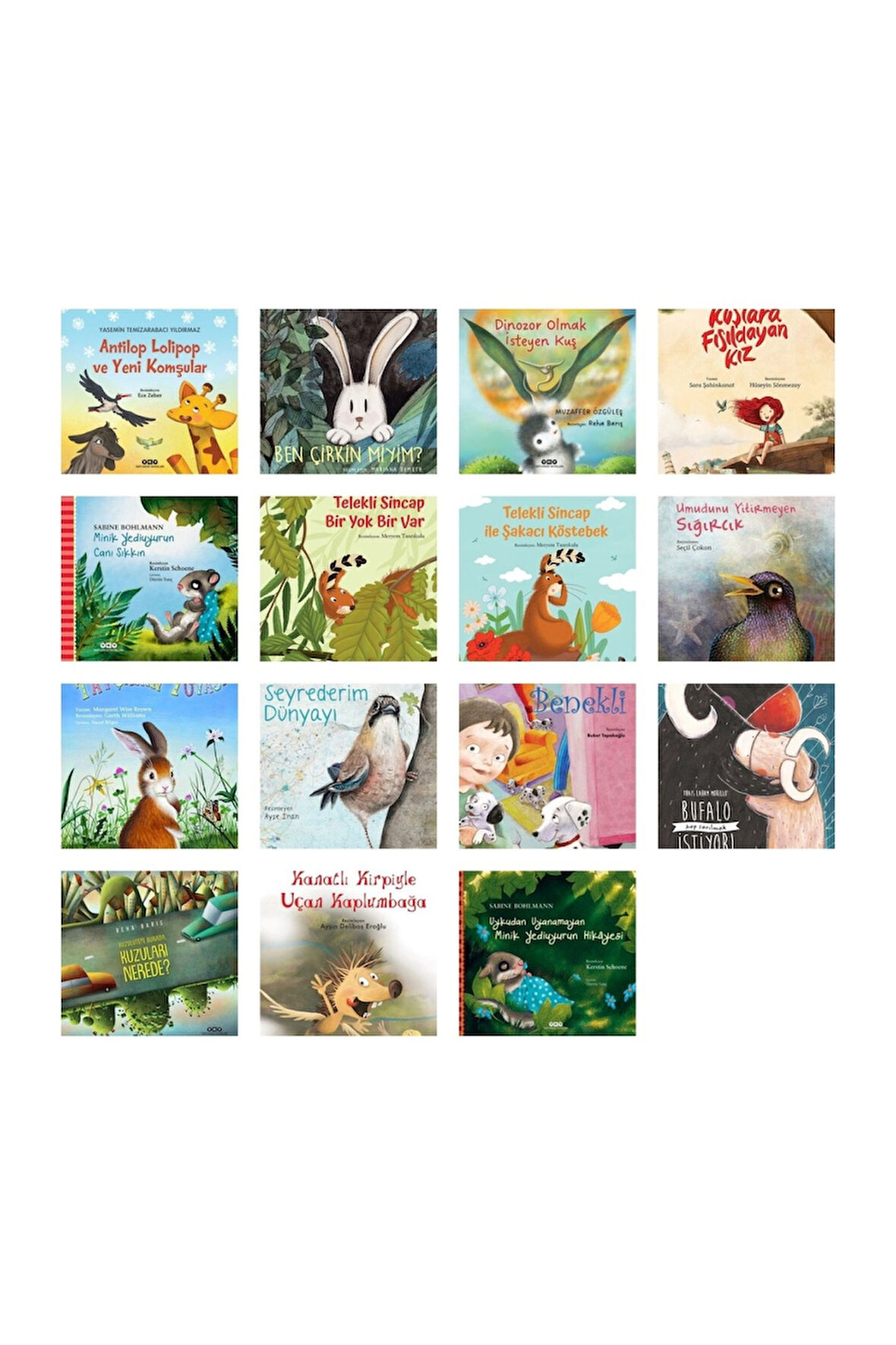 3-8 Yaş Resimli Eğitici Hayvanlar Serisi 15li Set