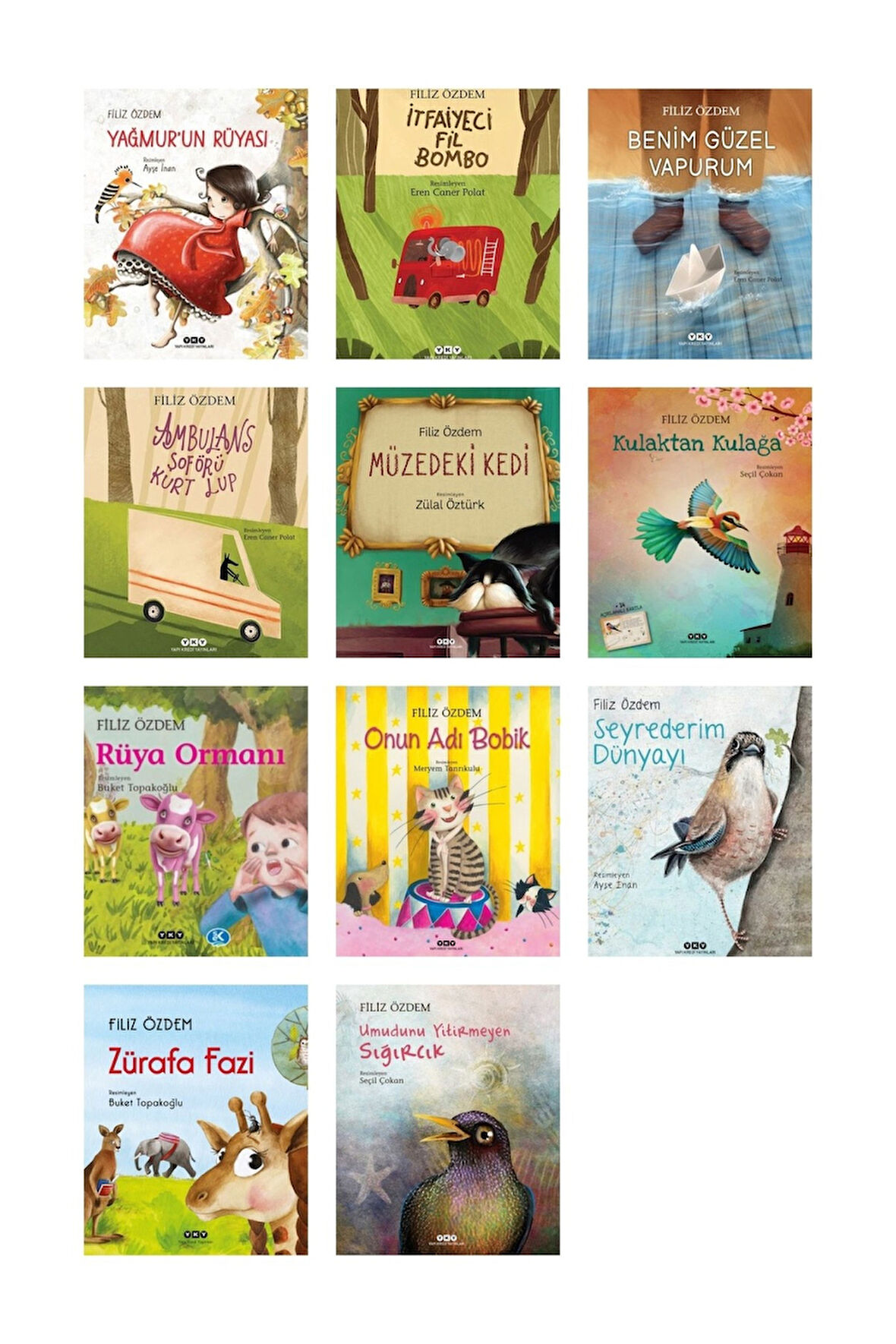 Filiz Özdem 3-8 Yaş 11li Çocuk Kitapları