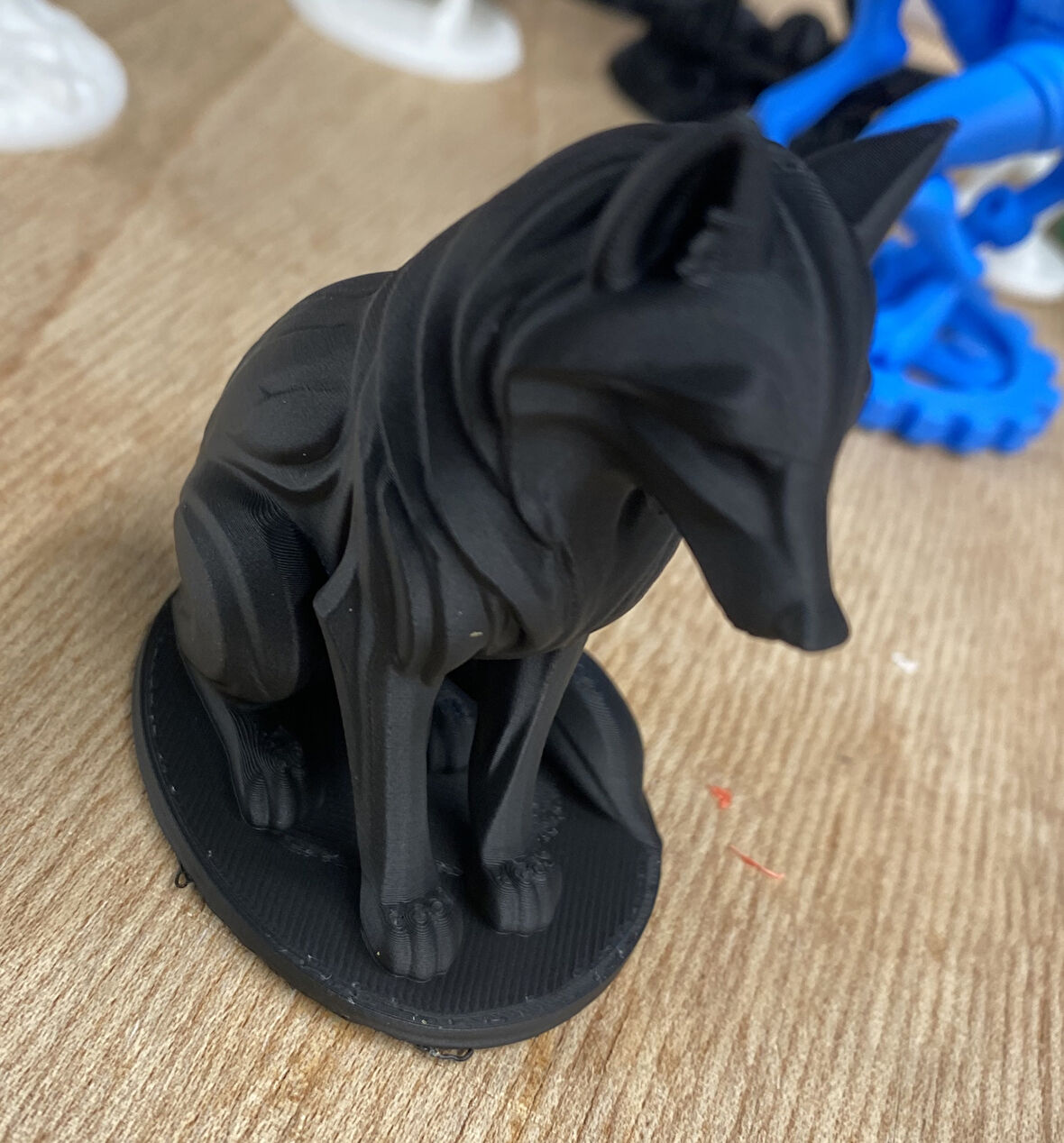 Kurt Heykeli Siyah Renk Mini Figür Oyuncak 10CM