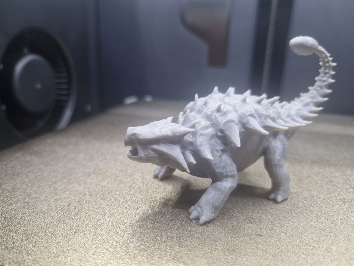 Ankylosaurus Beyaz Renk 12 CM Doğal PLA Malzeme Oyuncak