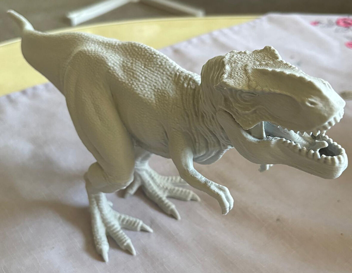 Beyaz Dinazor Tyrannosaurus Dinazor Figur Oyuncak 14CM DOğal Malzeme