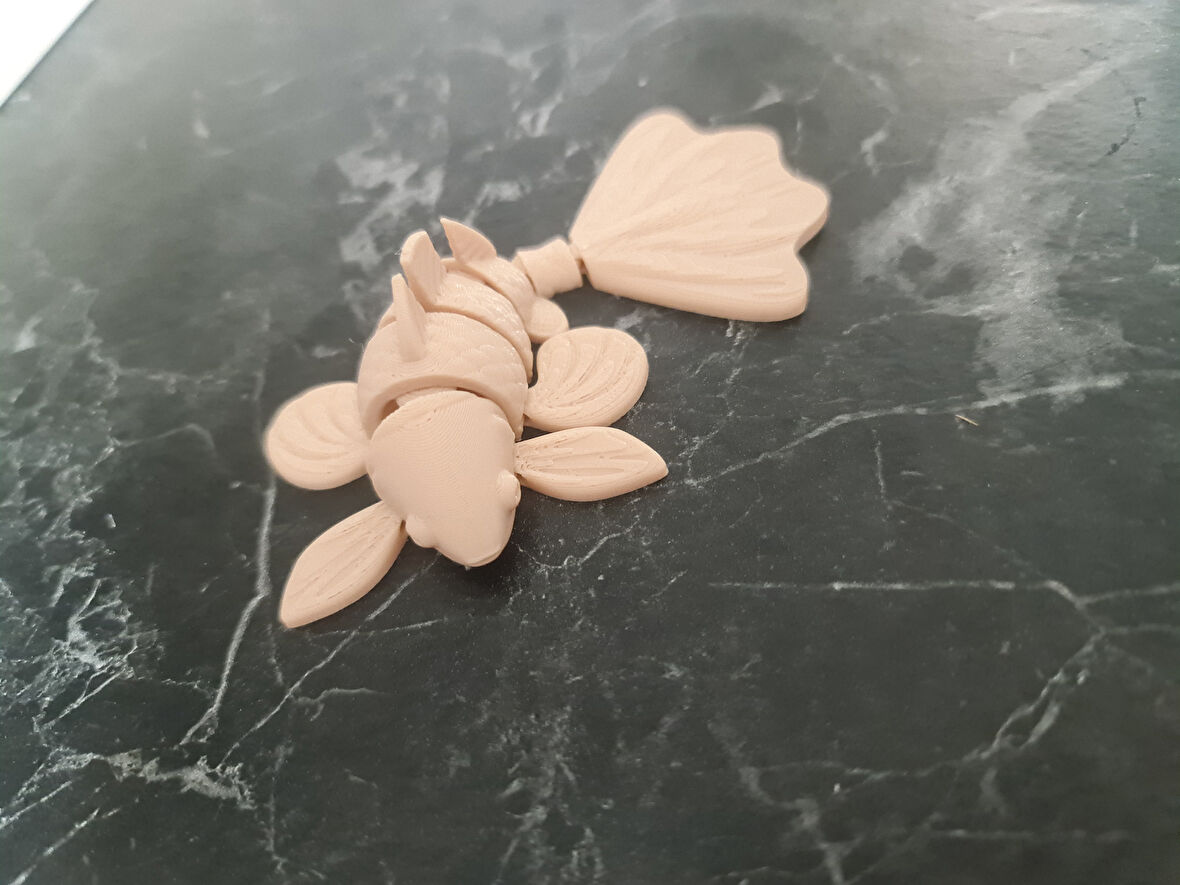 Doğal PLA Malzeme Altın Balığı Bej Renk 10CM Hareketli Oyuncak
