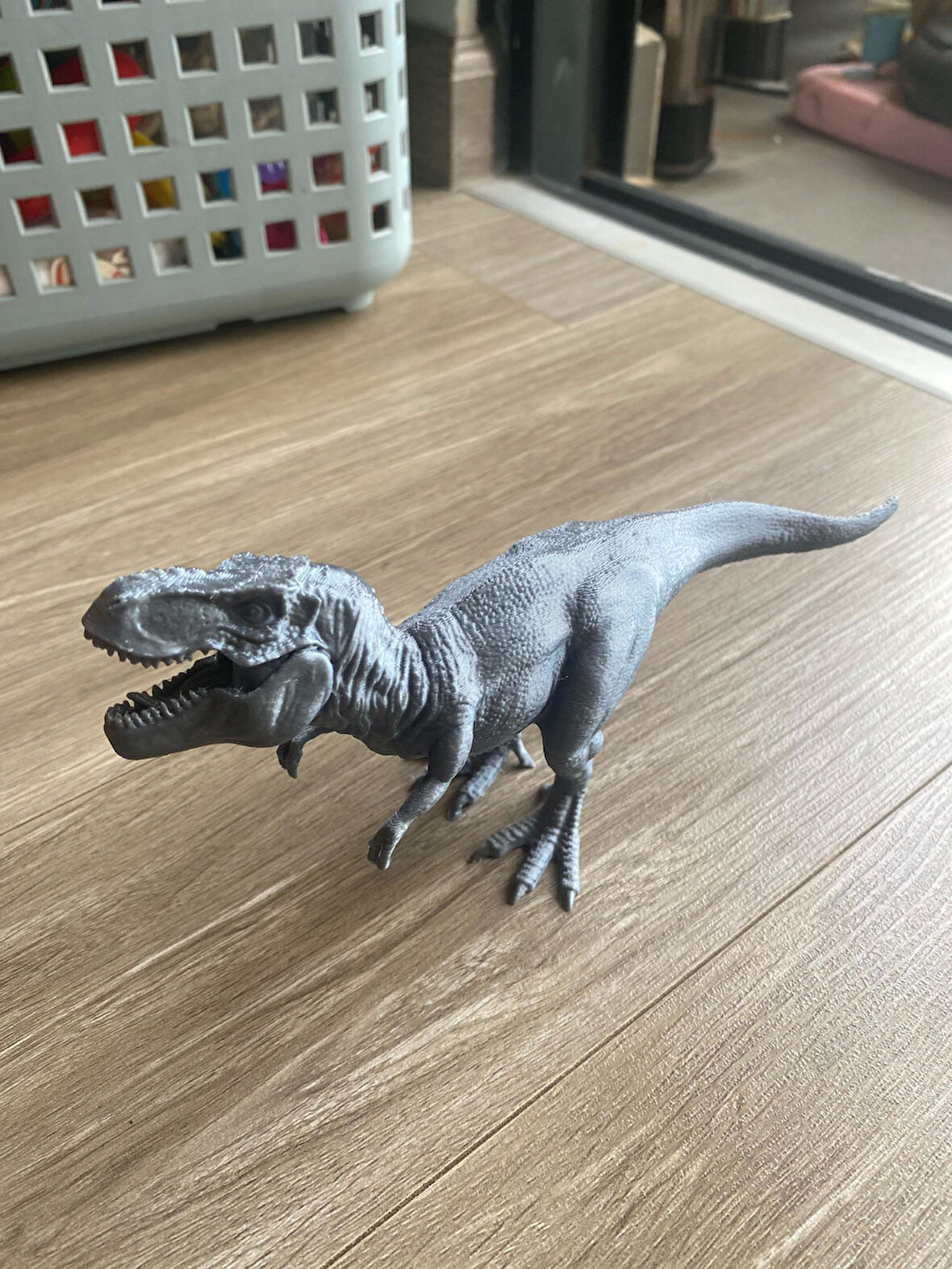 Gri Tyrannosaurus Dinazor Figur Oyuncak 14CM DOğal Malzeme