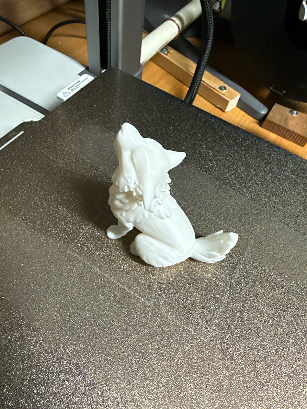 Minik Kurt Oyuncak Beyaz Doğal PLA Malzeme Oyuncak 10CM