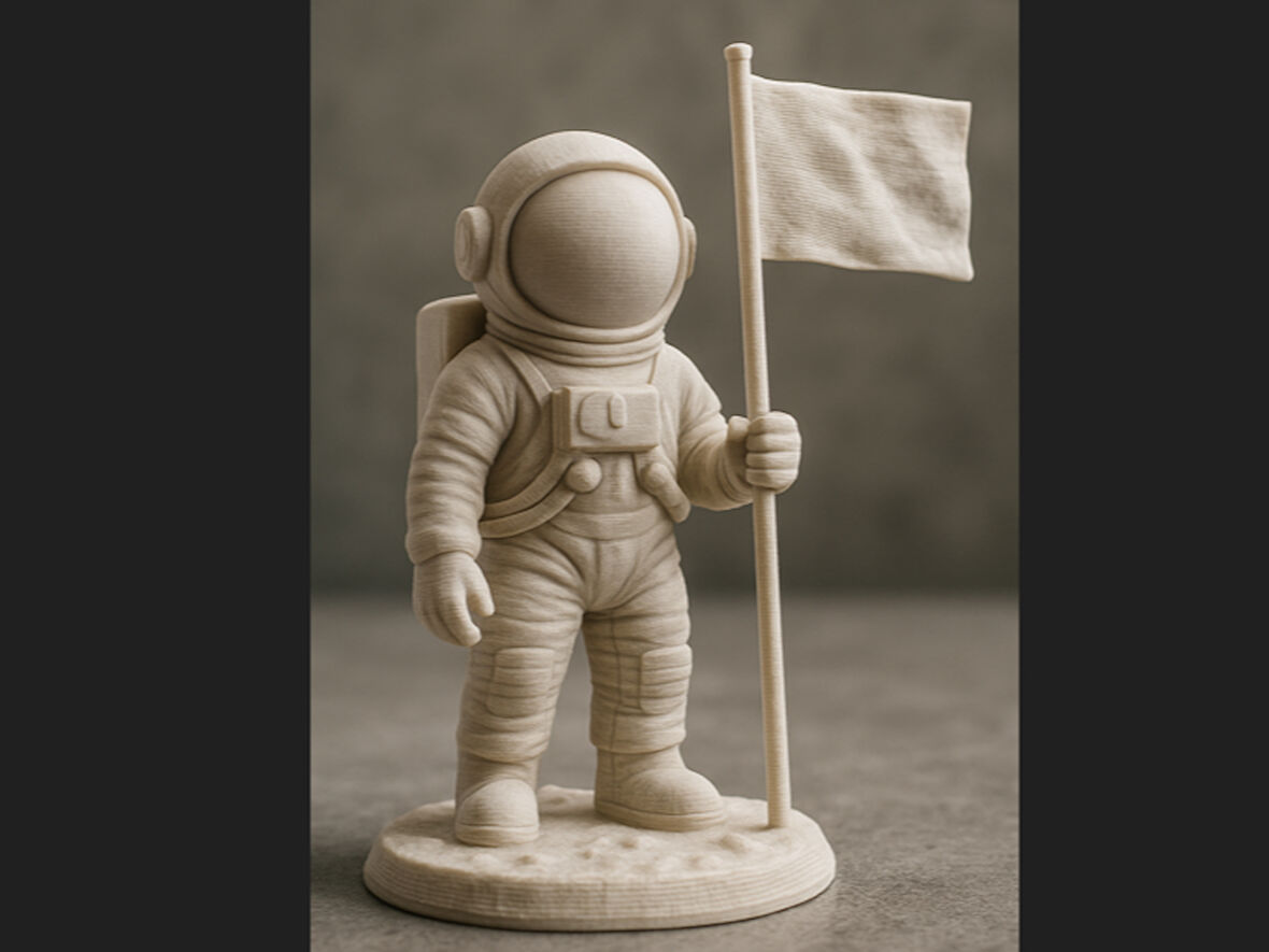 Astronot Beyaz PLA Doğal MAlzeme Oyuncak 13CM