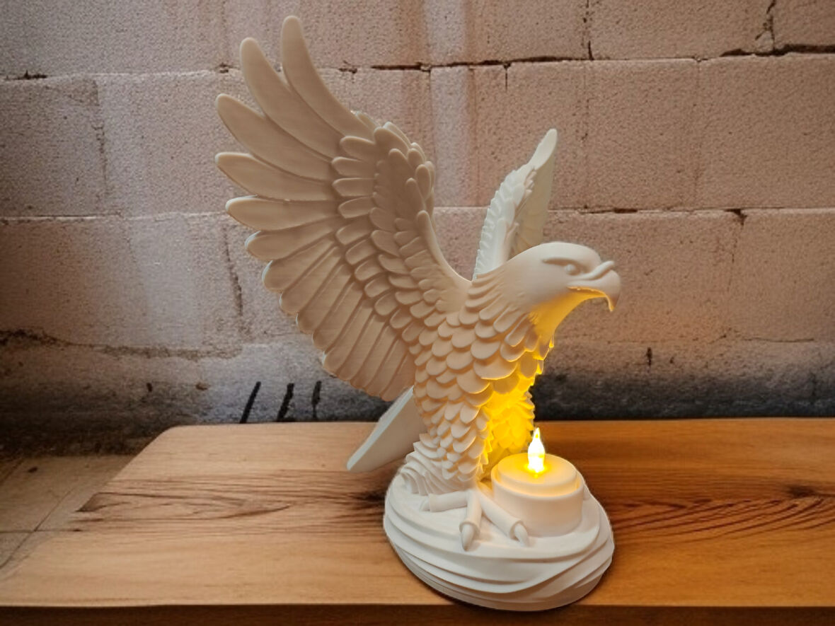 Kartal Işık Led  PLA Doğal Malzeme 22CM