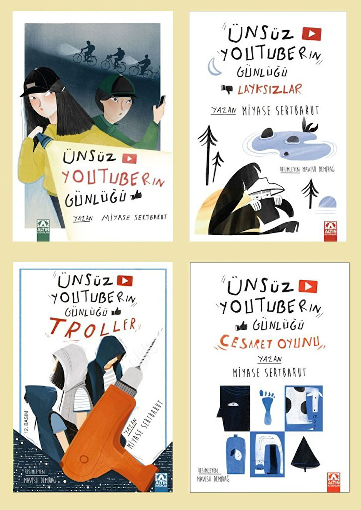 Miyase Sertbarut Ünsüz Youtuberın Günlüğü Serisi (4 Kitap)