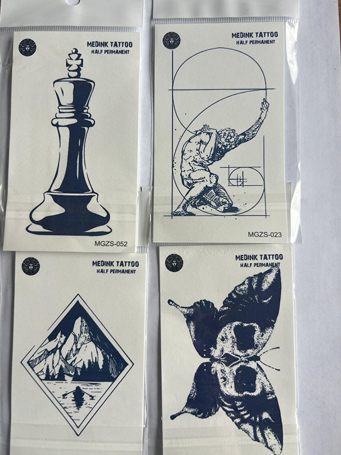 Denge 4 Adet Minimal 11x8 cm 3 Hafta Kalıcı Yarı Kalıcı Geçici Dövme