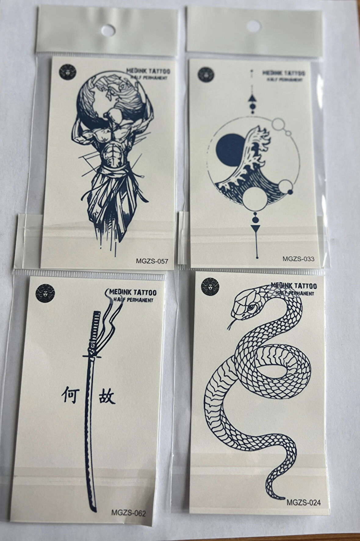 Vahşi 4 Adet Minimal 11x8 cm 3 Hafta Kalıcı Yarı Kalıcı Geçici Dövme
