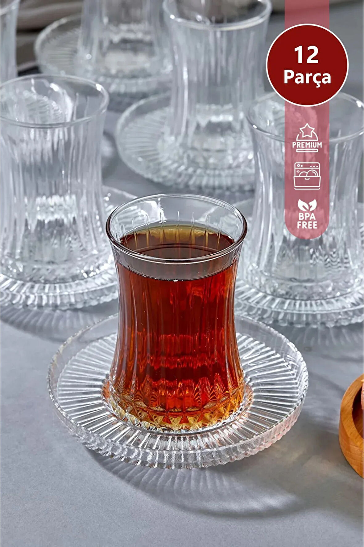 Elegant 12 Parça Çay Bardağı Seti