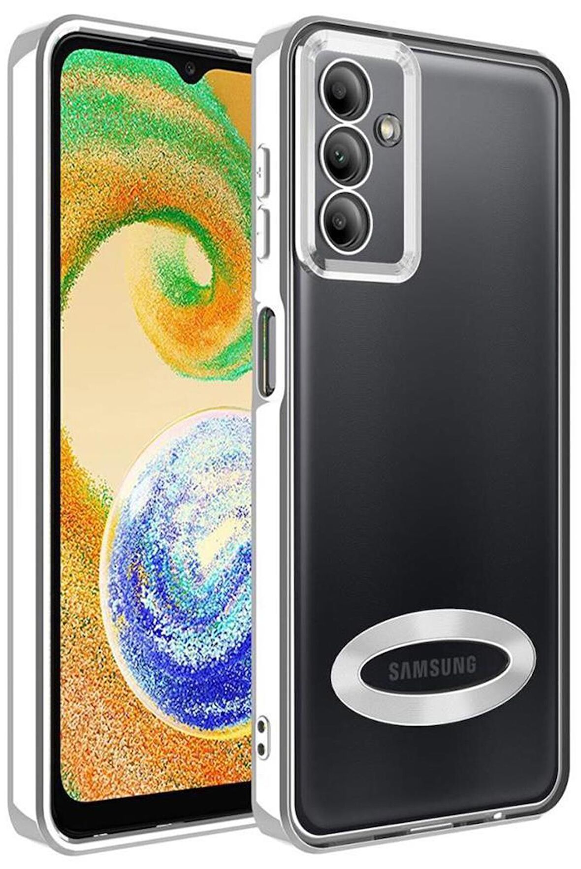 Galaxy A54 Kılıf Köşeleri Renkli Şeffaf Kamera Korumalı Silikon Luxury Kapak