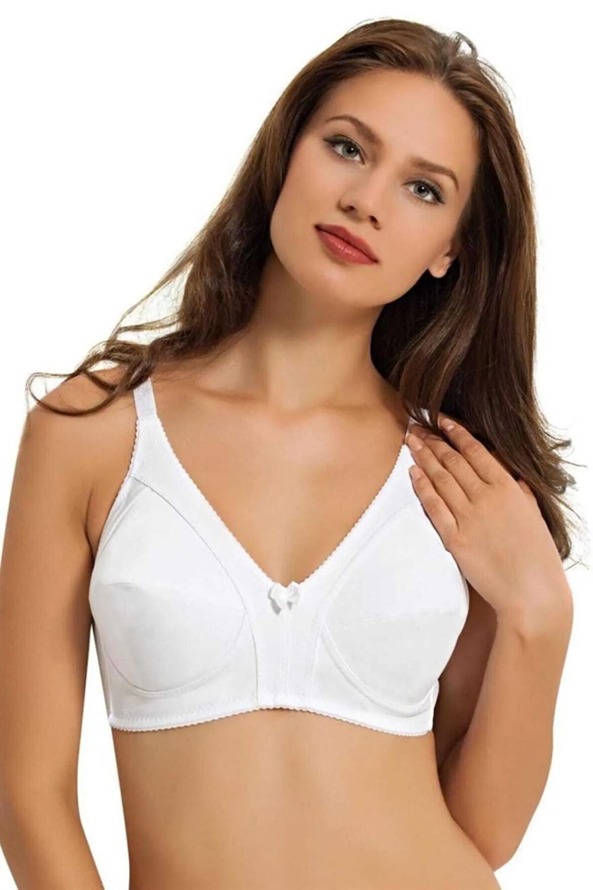 Pemilo Da 350 Desteksiz Dolgusuz Balensiz Mikro Kaplı Sütyen Battal Beyaz