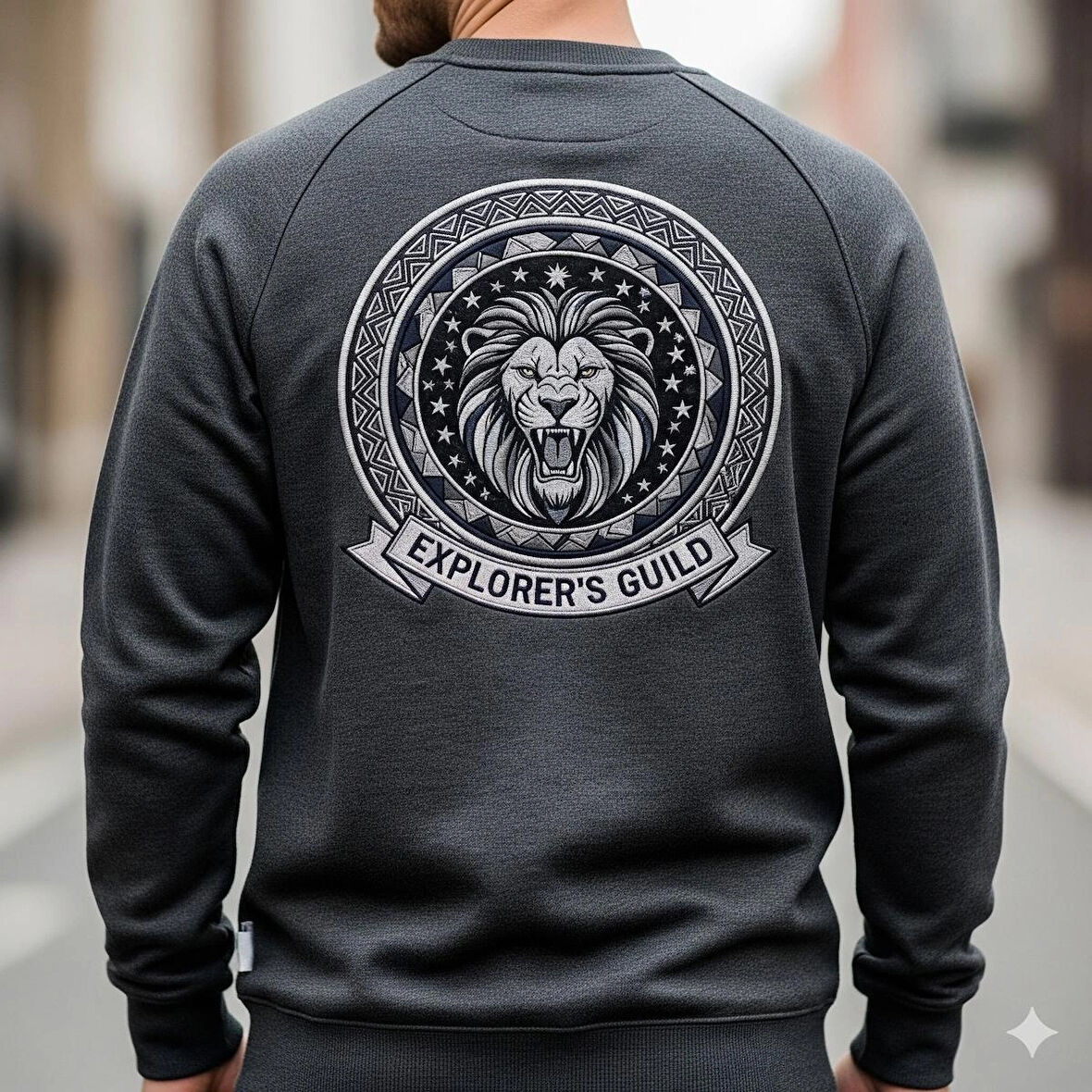 aslan baskılı sweatshirt 