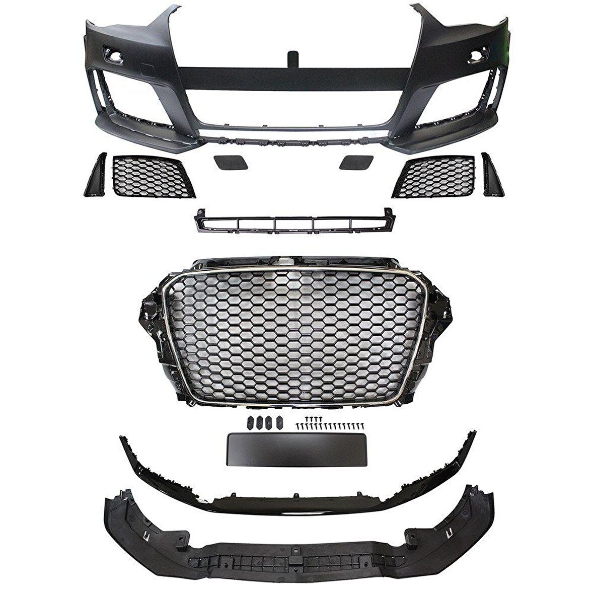 Audi a3 rs3 ön tampon ve panjur set 2013 / 2016 8v