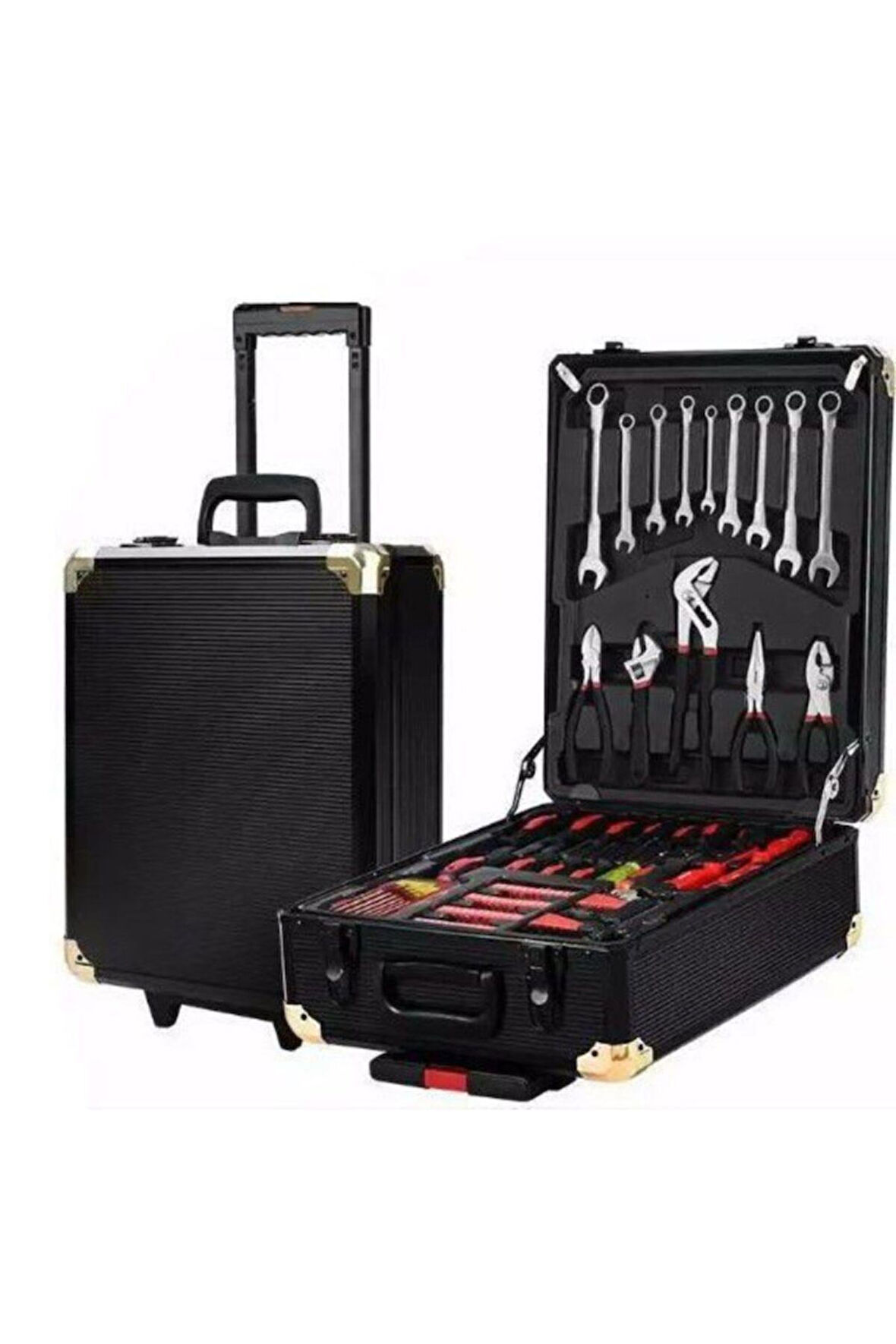Tekerlekli Profesyonel Alet Ve Lokma Takım Çantası  Full Set 186 Parça