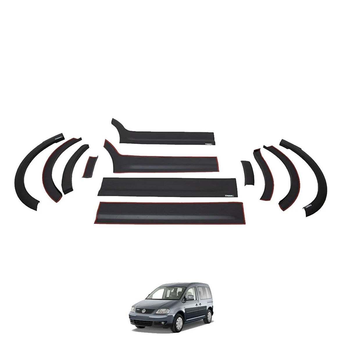 Volkswagen Caddy 2004-2010 Dodik Set 12 Parça Uzun Şase Sol Sürgülü