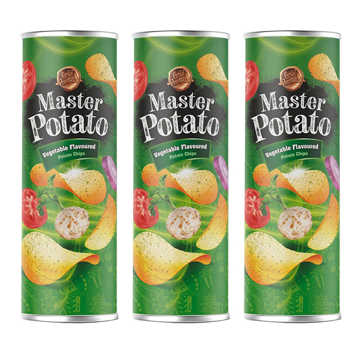 Master Potato Sebze Çeşnili Cips 160 gr 3 Adet