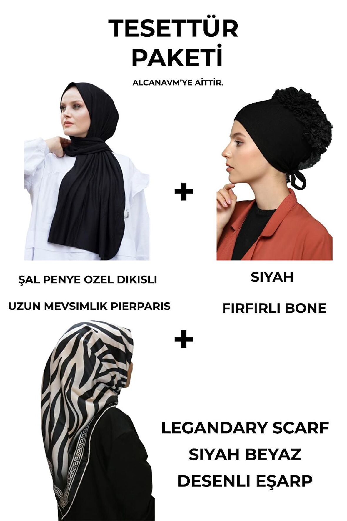 Alcanavm Penye Şal Eşarp Paketi