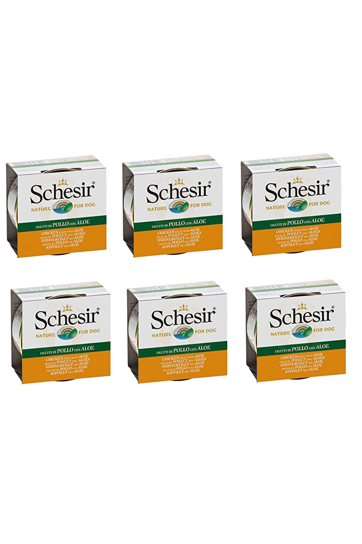 Schesir Tavuklu ve Aloe Veralı Köpek Konserve 150 Gr. X 6 Adet
