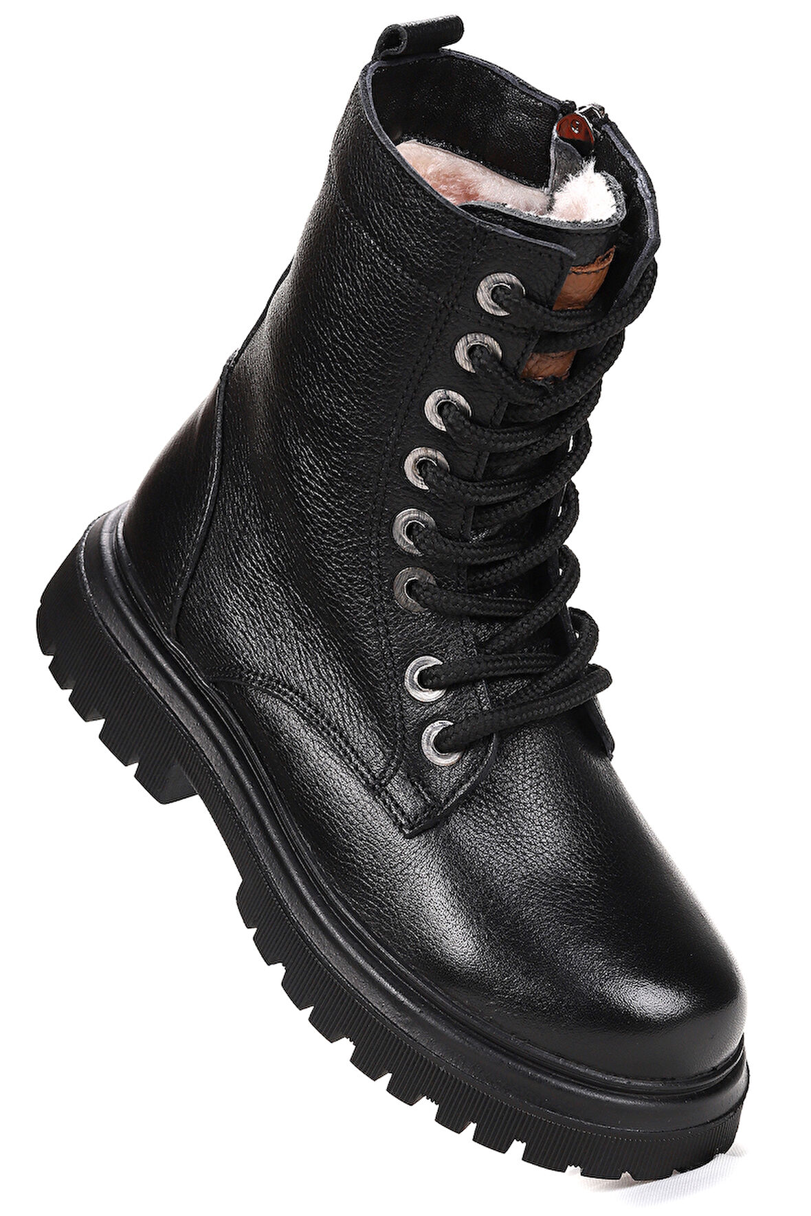 Kiko Kids Tife %100 Deri Fermuarlı Erkek Çocuk Bot Ayakkabı