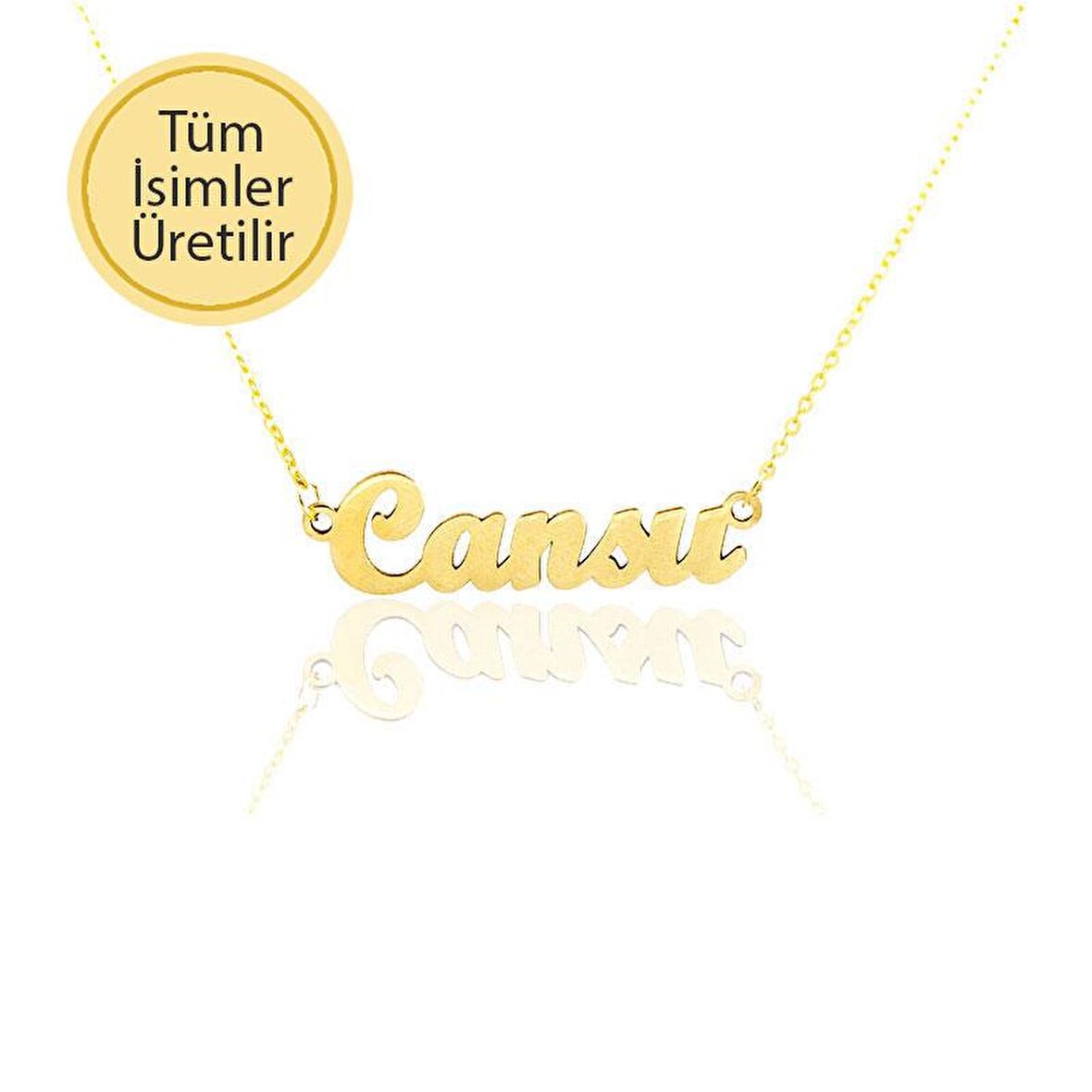 14 Ayar Altın İsim Kolye