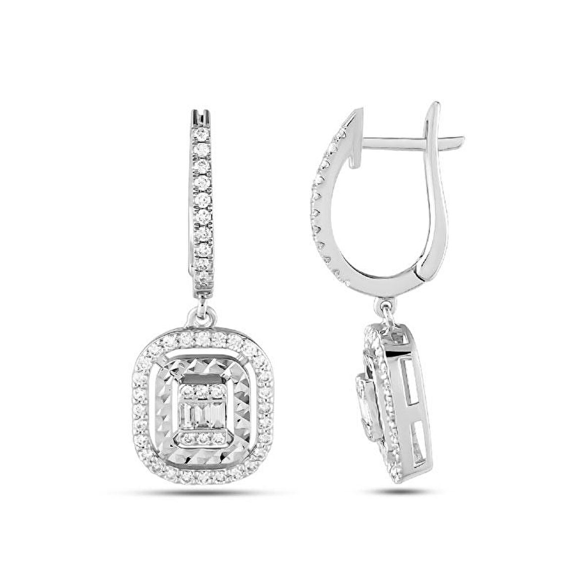 0.78ct Pırlanta Sallantılı Küpe