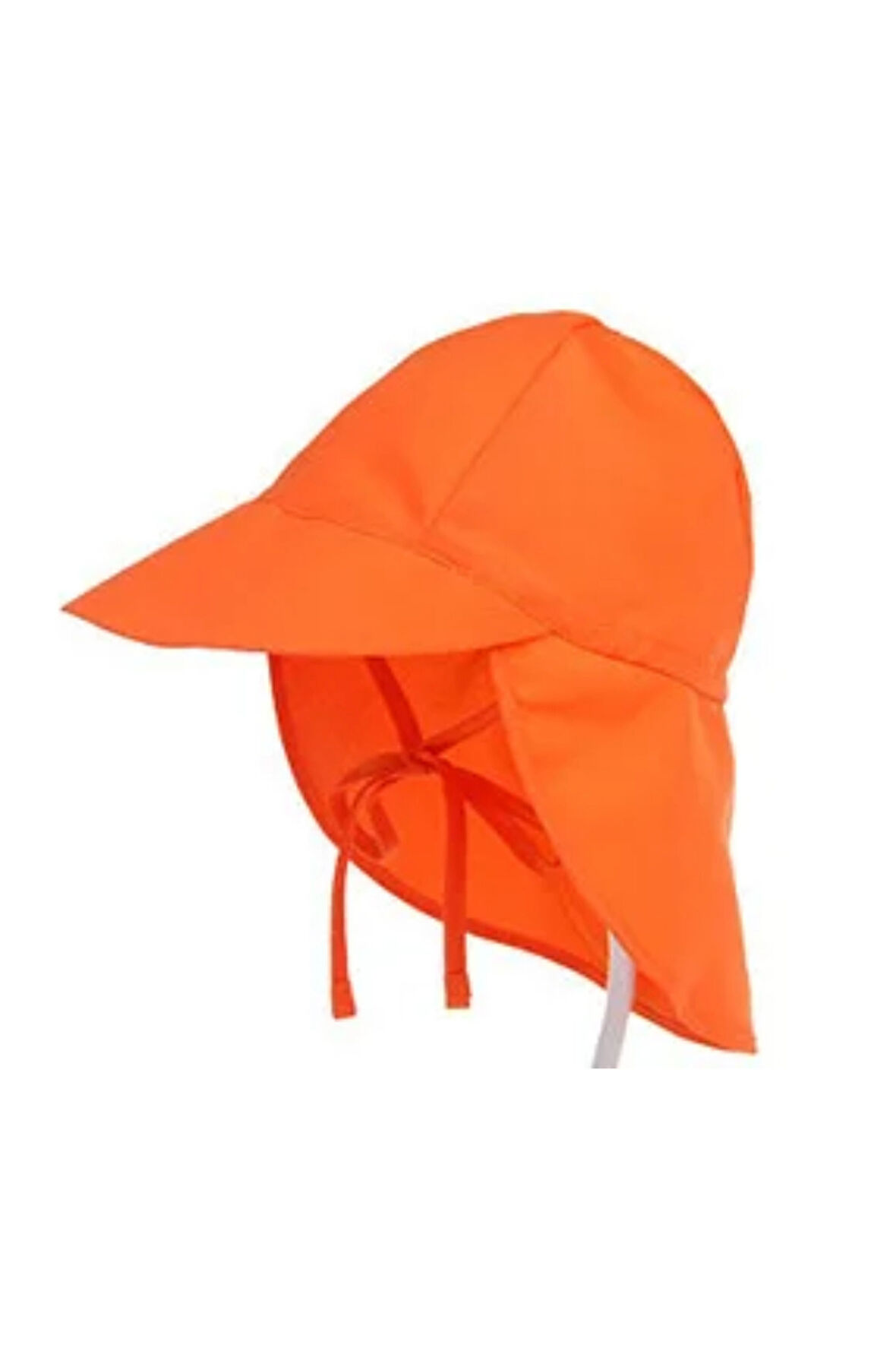 Petityu Upf50+ Uv Koruma Çabuk Kuruyan Ayarlanabilir Turuncu İnce Bebek Şapka 0-18 Ay Boyun Koruma