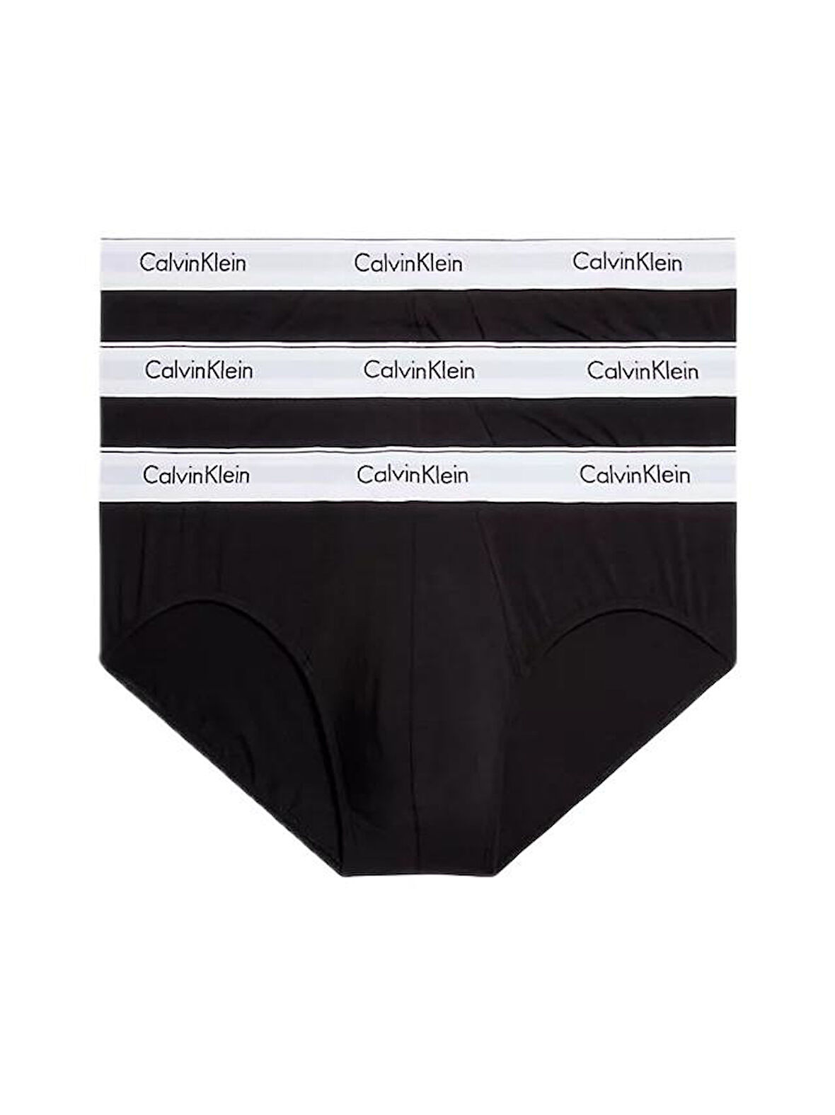 Calvin Klein Erkek 3'lü Siyah Slip Hip Brief
